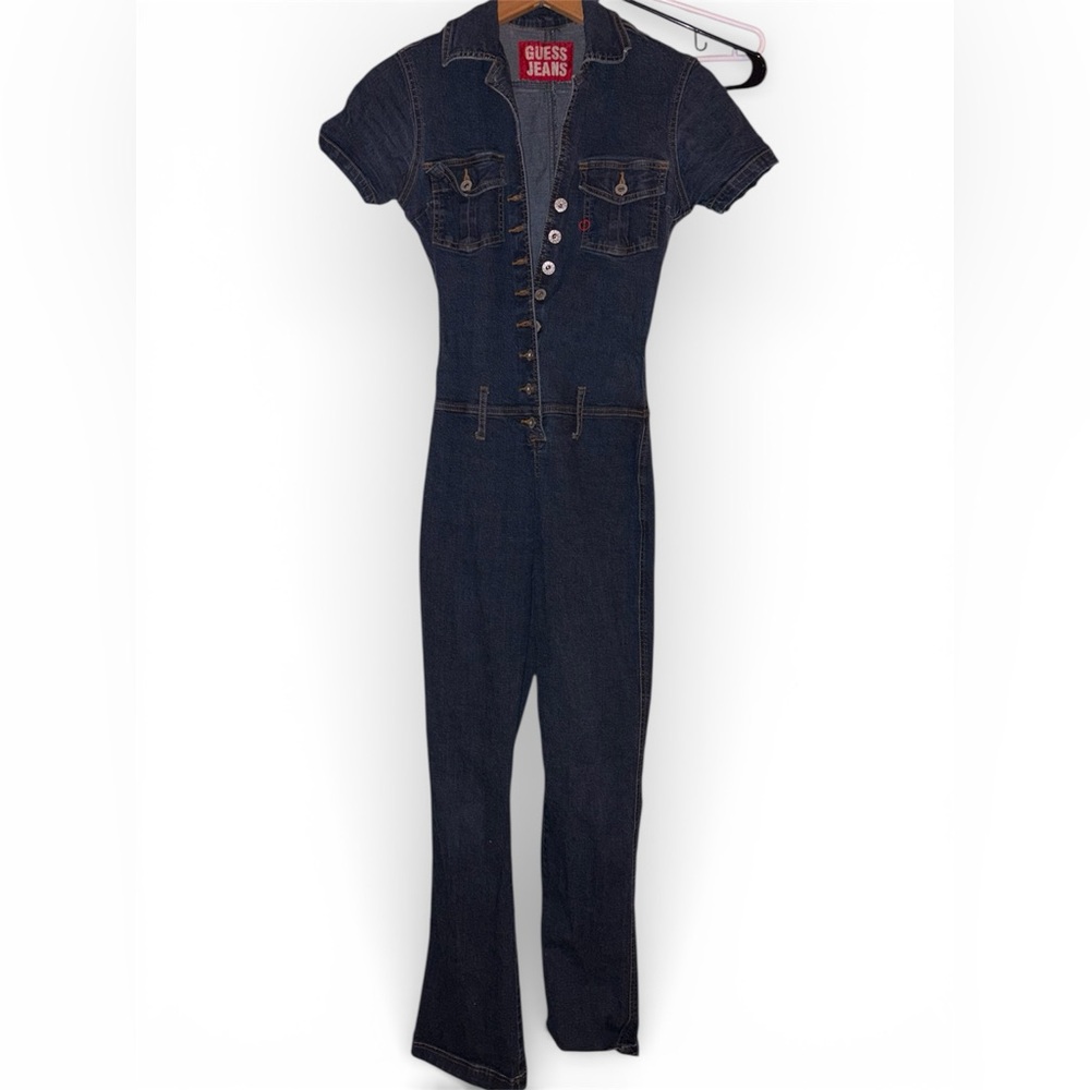 Vintage Guess Jeans Denim Button-Up Jumpsuit